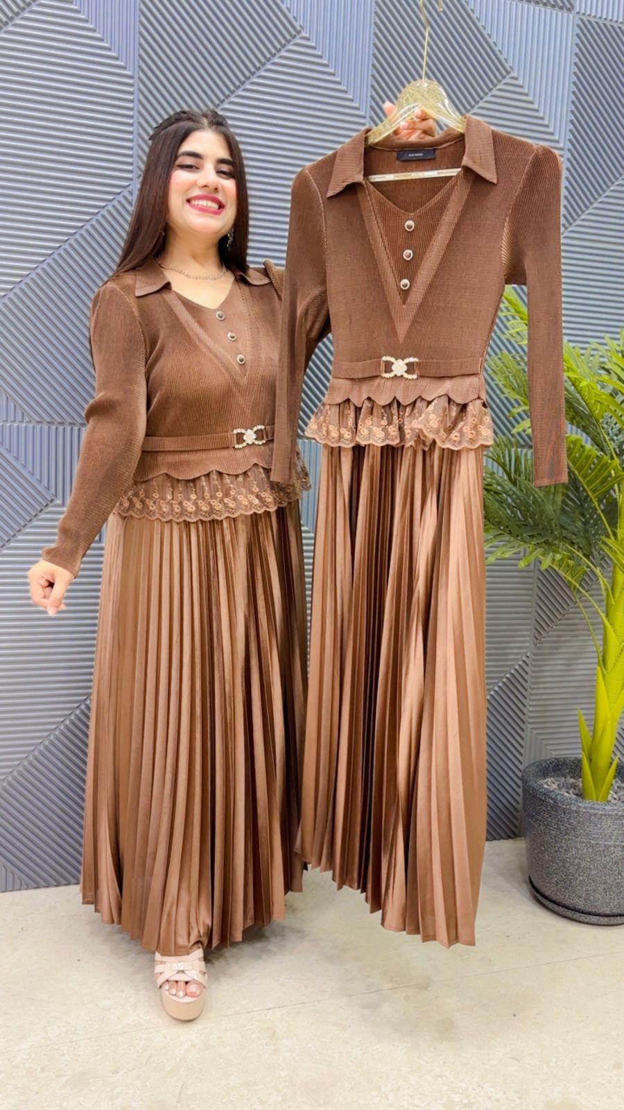 BEAUTIFUL WRINKLE DRESS GGR4646 Girls Glitters