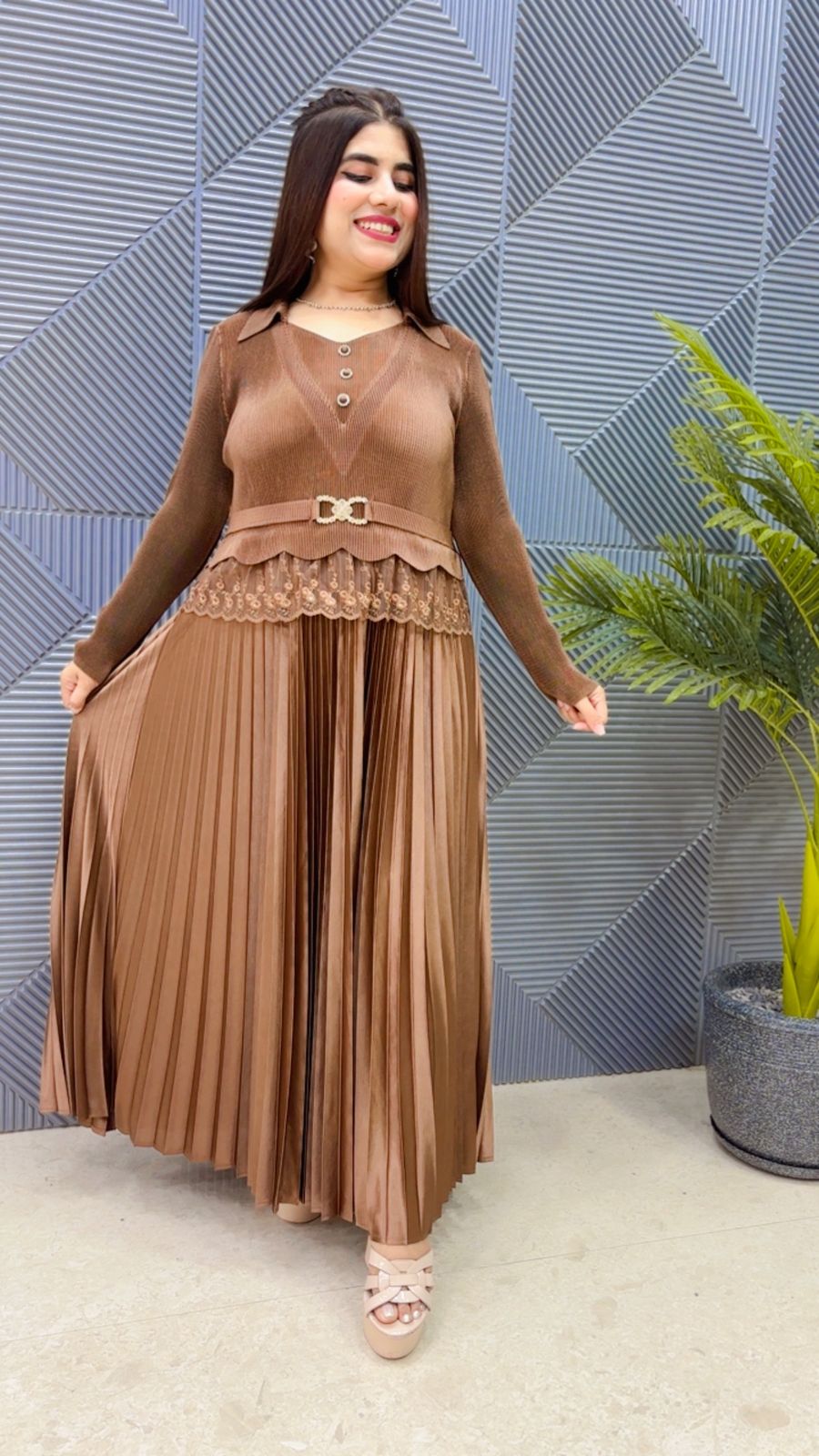 BEAUTIFUL WRINKLE DRESS GGR4646 Girls Glitters