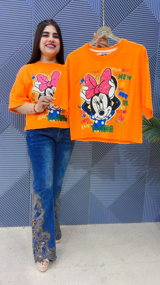 BEAUTIFUL MICKEY T- SHIRT GGR4653 Girls Glitters