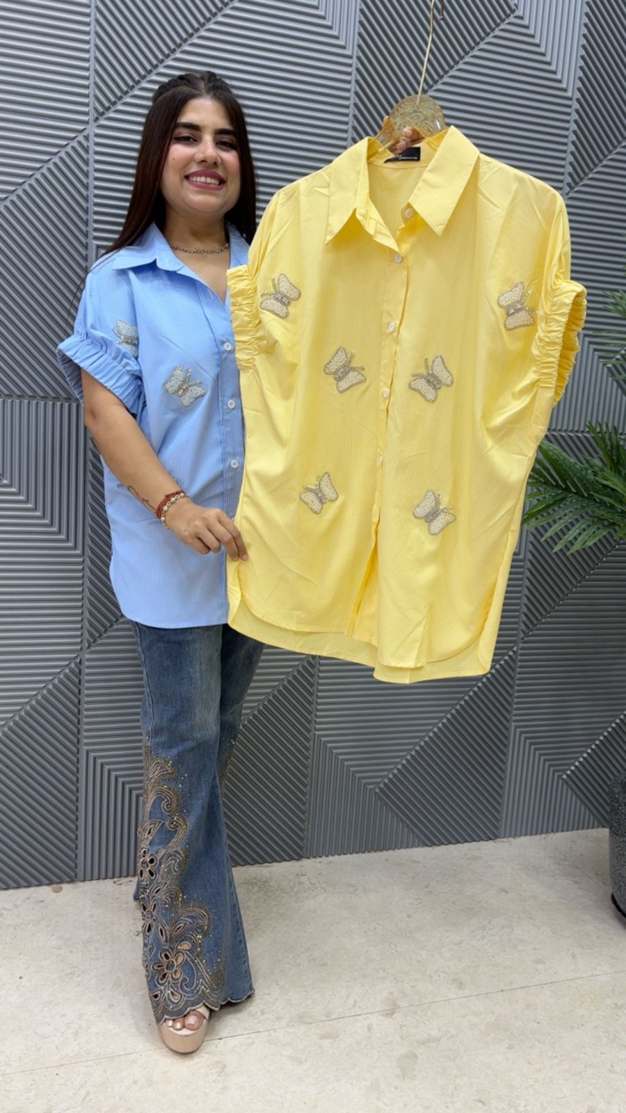 BEAUTIFUL BUTTERFLY SHIRT GGR4654 Girls Glitters