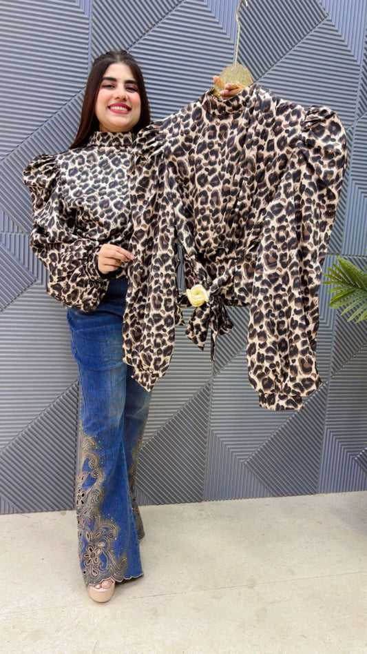 BEAUTIFUL LEOPARD TOP GGR4655 Girls Glitters
