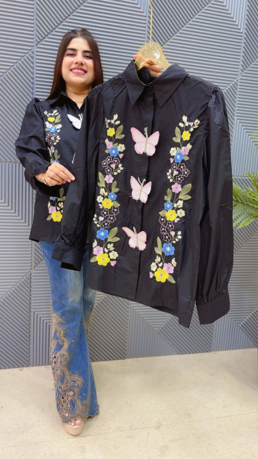 BEAUTIFUL BUTTERFLY SHIRT GGR4656 Girls Glitters
