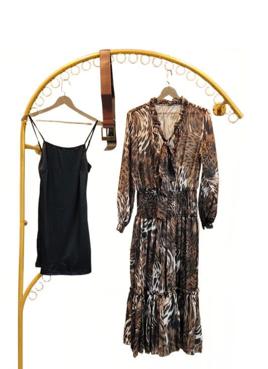 BEAUTIFUL DRESS WITH INNER AND BELT GGR4685 Girls Glitters