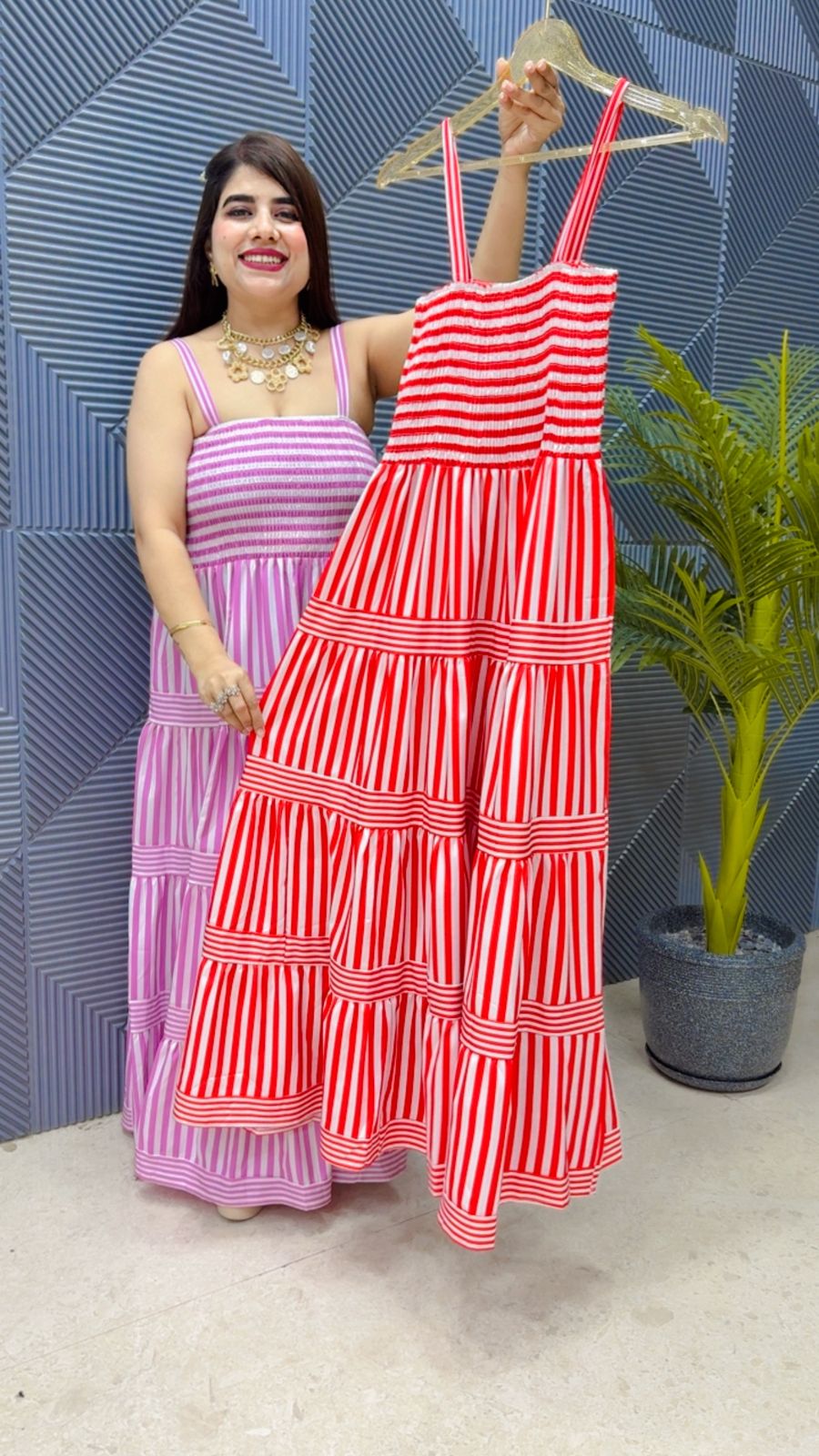 BEAUTIFUL STRIP DRESS GGR4689 Girls Glitters
