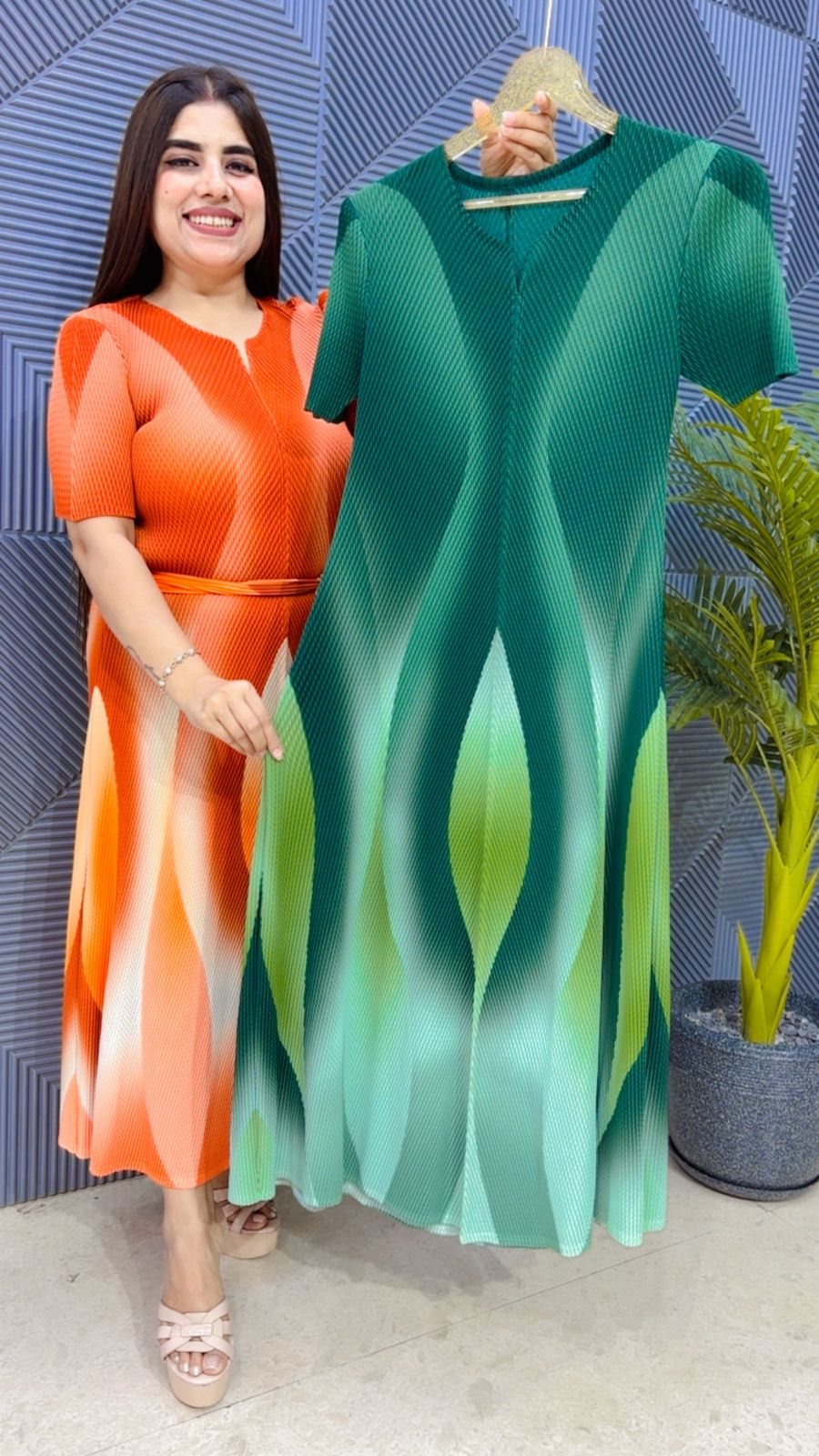 BEAUTIFUL WRINKLE DRESS WITH BELT GGR4705 Girls Glitters