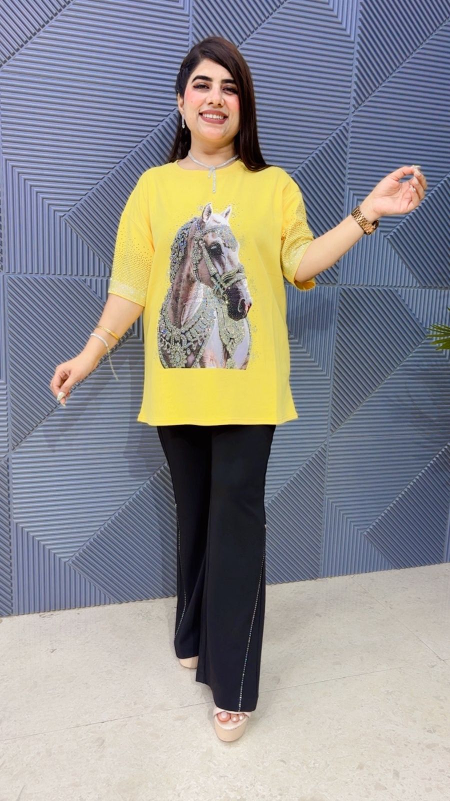BEAUTIFUL HORSE T- SHIRT GGR4753 Girls Glitters