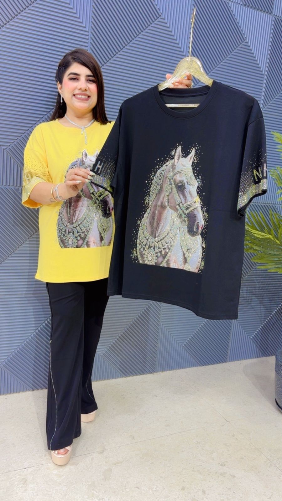 BEAUTIFUL HORSE T- SHIRT GGR4753 Girls Glitters
