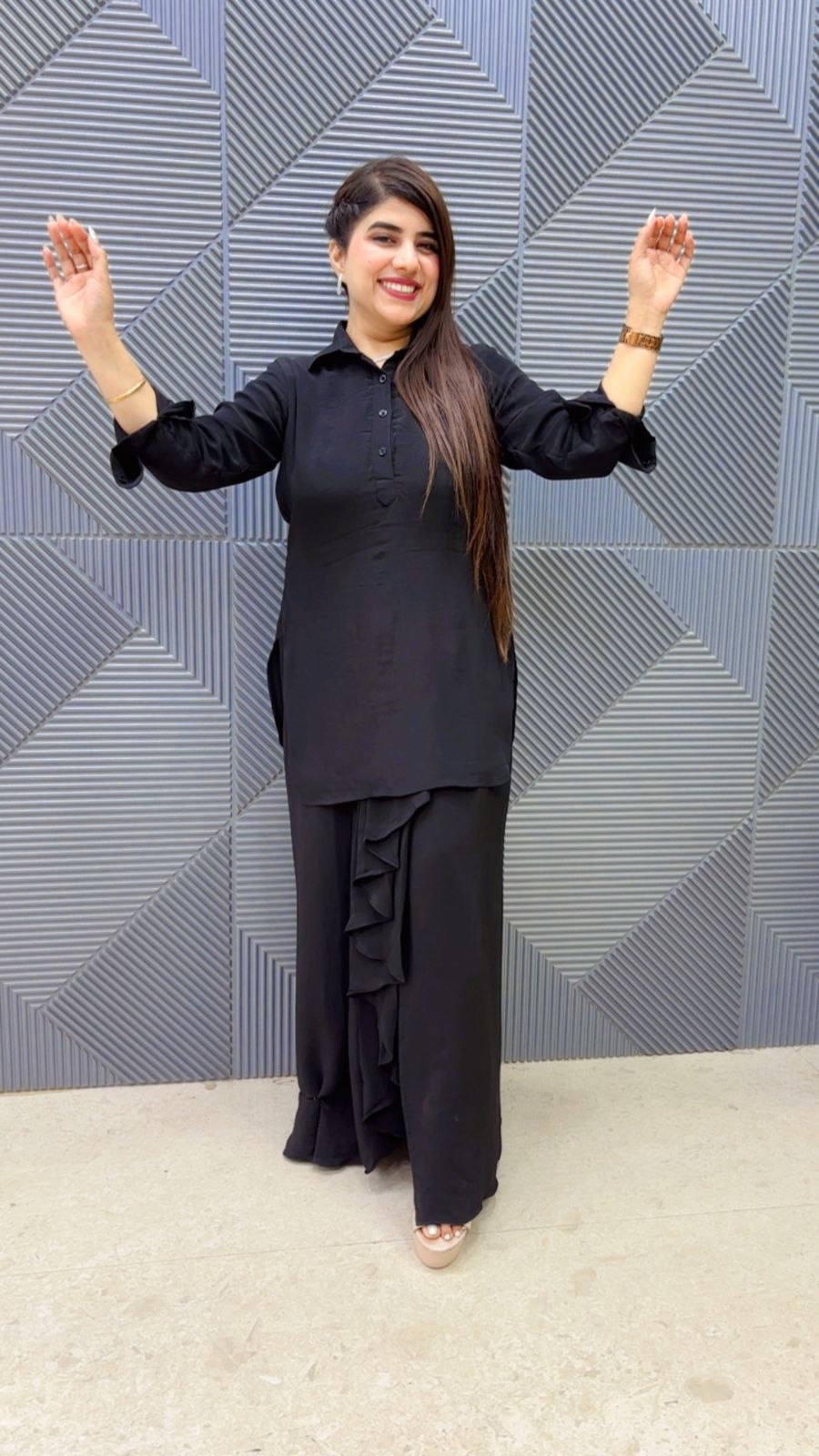BEAUTIFUL BIRTHDAY DHOTI KURTA DRESS GGR4757 Girls Glitters