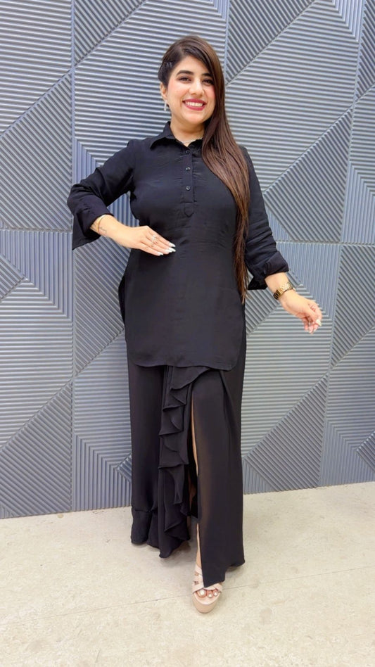 BEAUTIFUL BIRTHDAY DHOTI KURTA DRESS GGR4757 Girls Glitters
