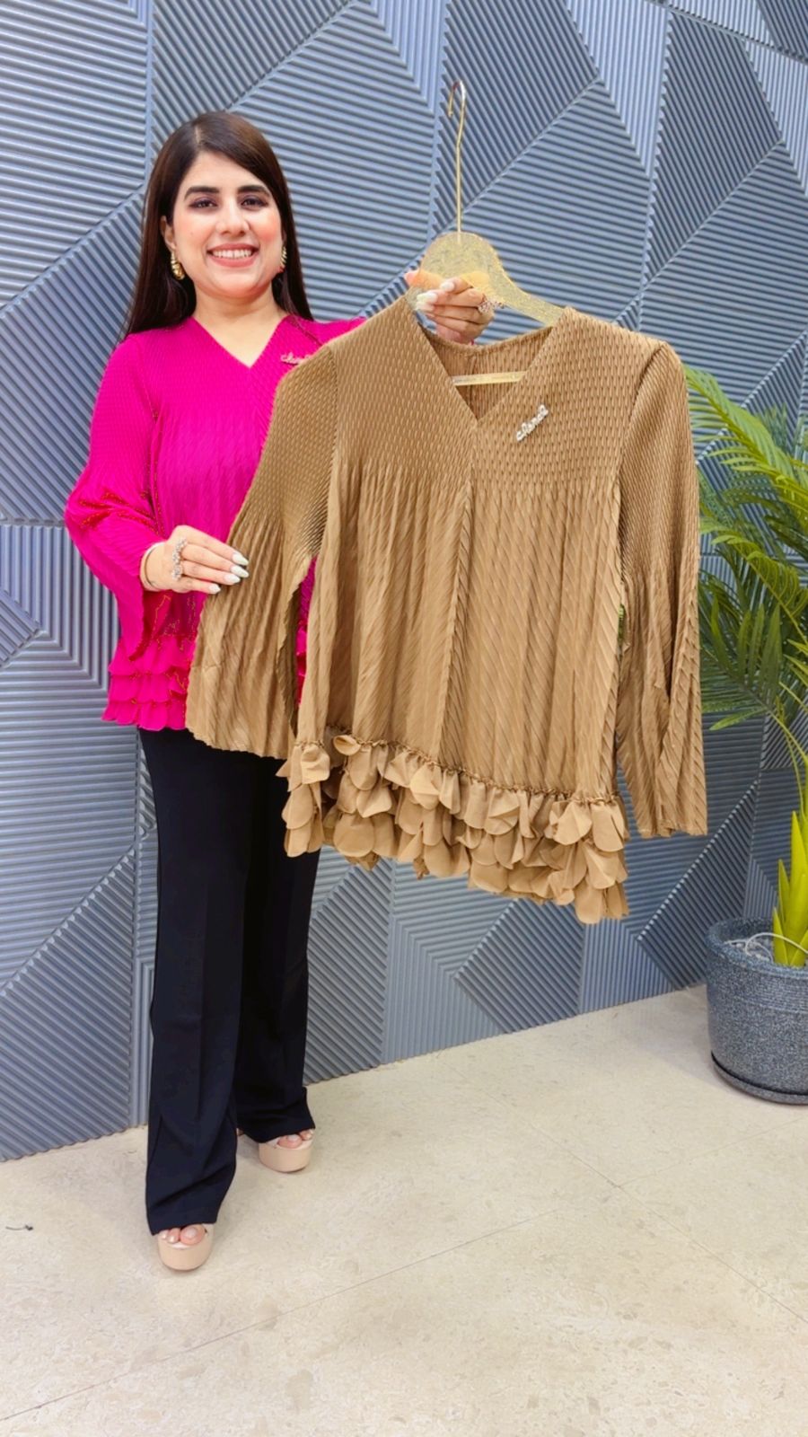 BEAUTIFUL WRINKLE TOP GGR4808 Girls Glitters