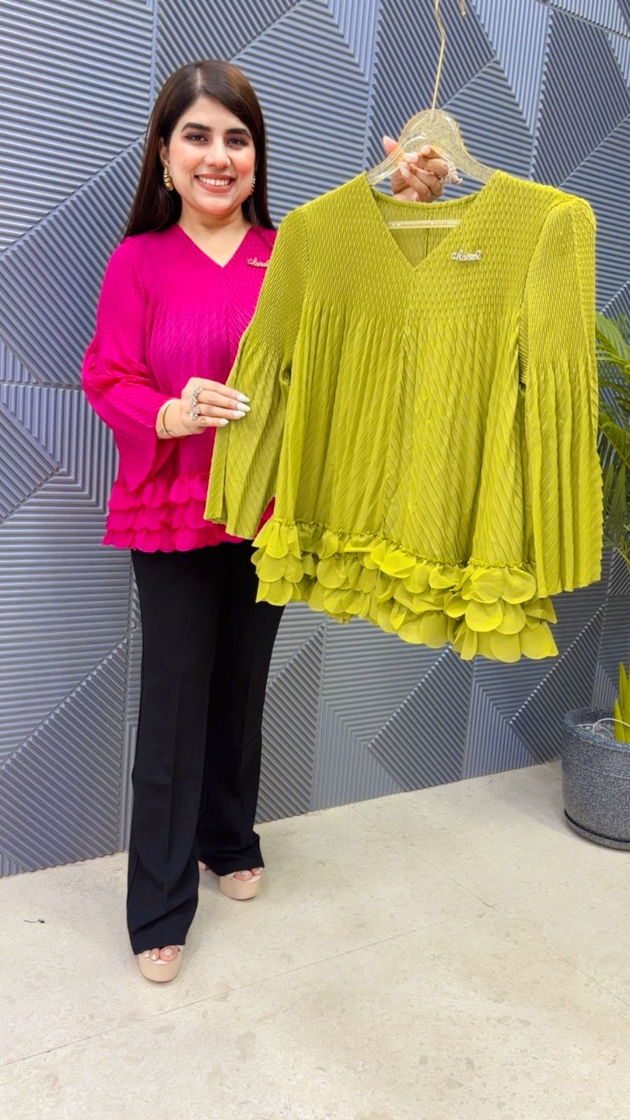 BEAUTIFUL WRINKLE TOP GGR4808 Girls Glitters