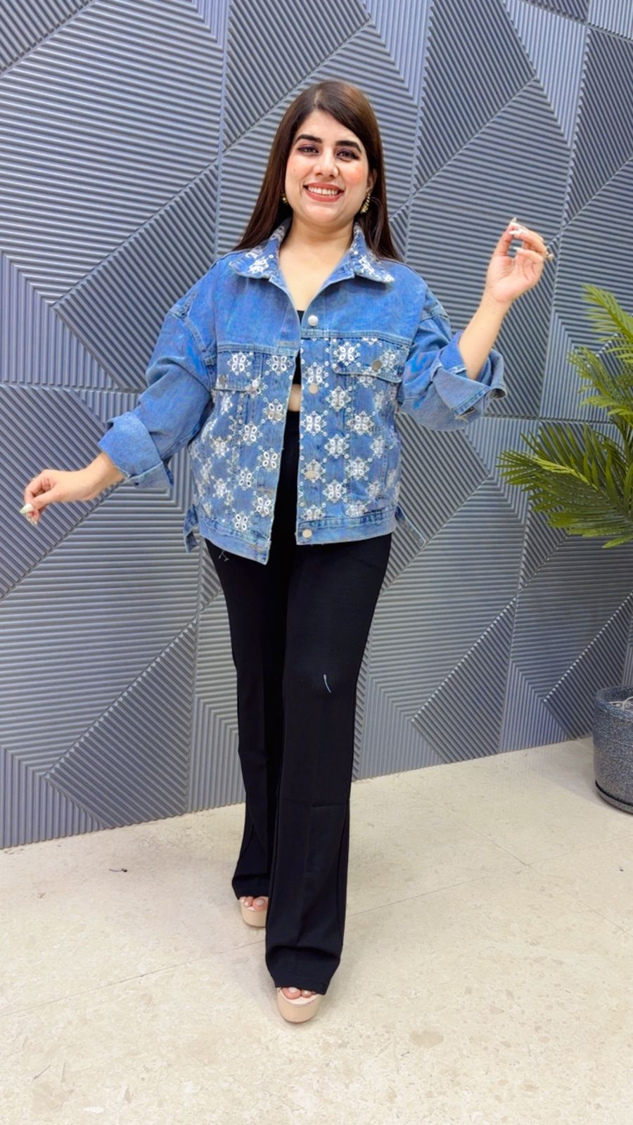 BEAUTIFUL DENIM SHIRT GGR4811 Girls Glitters