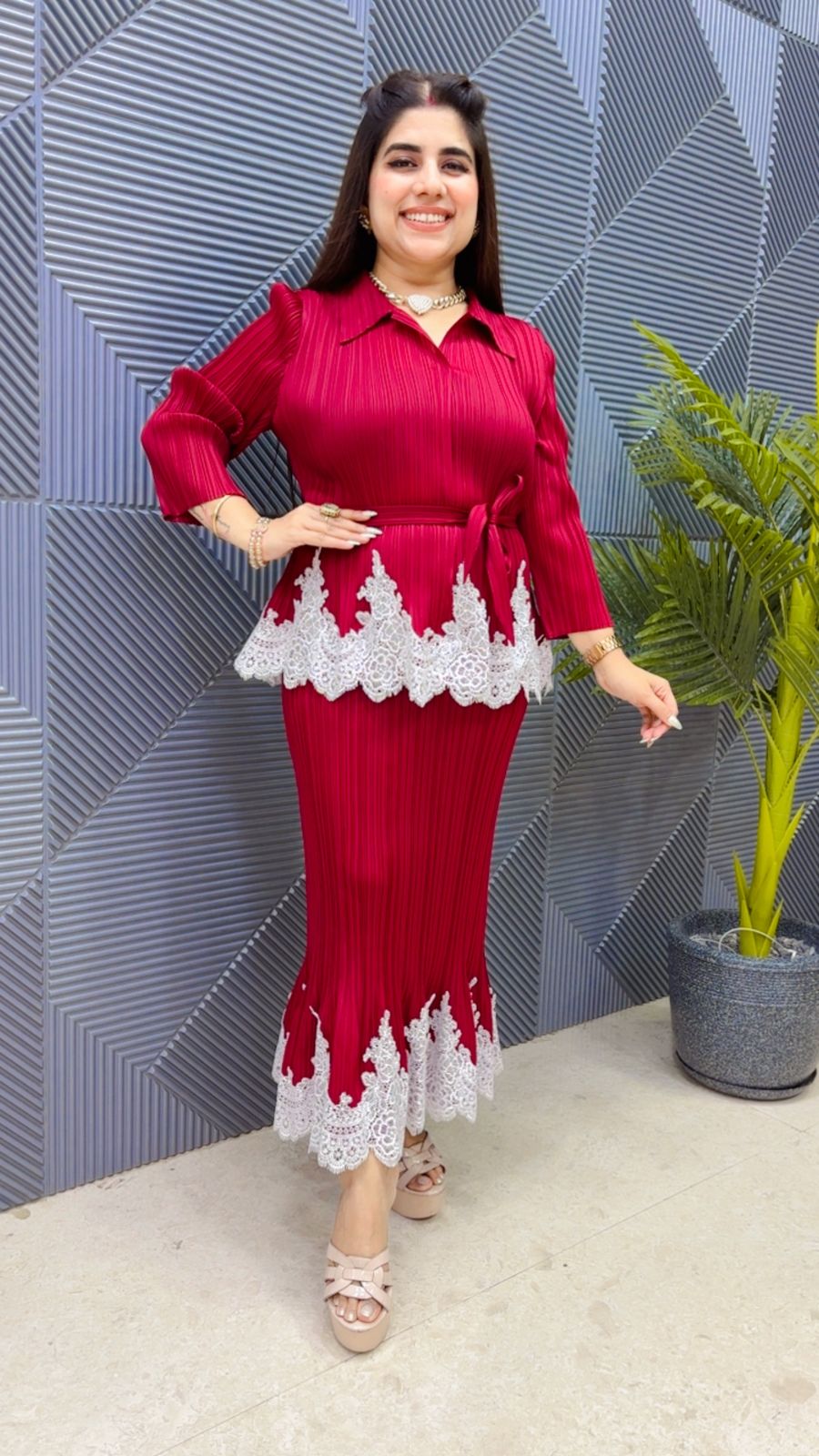 BEAUTIFUL DRESS WITH BELT GGR4846 Girls Glitters