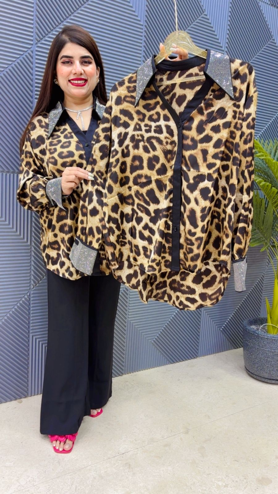 BEAUTIFUL LEOPARD SHIRT GGR4853 Girls Glitters