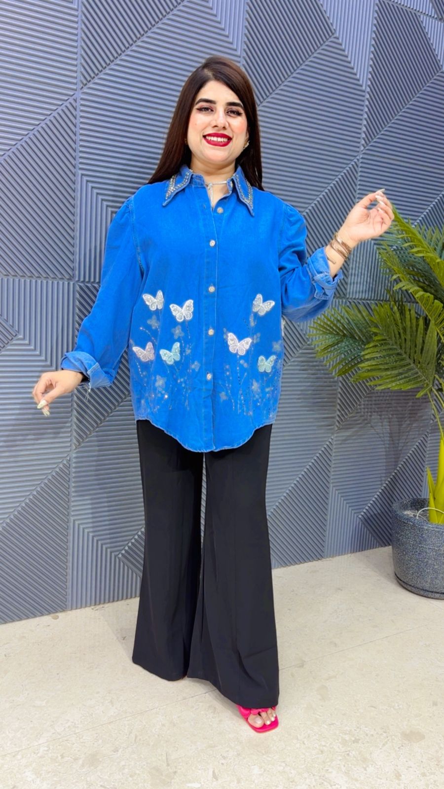 BEAUTIFUL BUTTERFLY SHIRT GGR4864 Girls Glitters