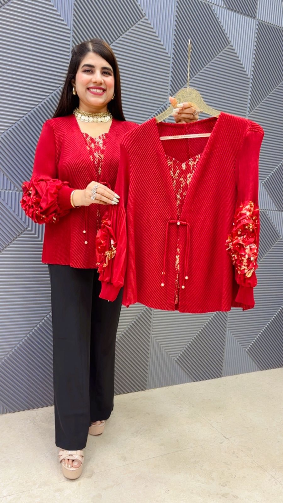 BEAUTIFUL WRINKLE TOP GGR4881 Girls Glitters