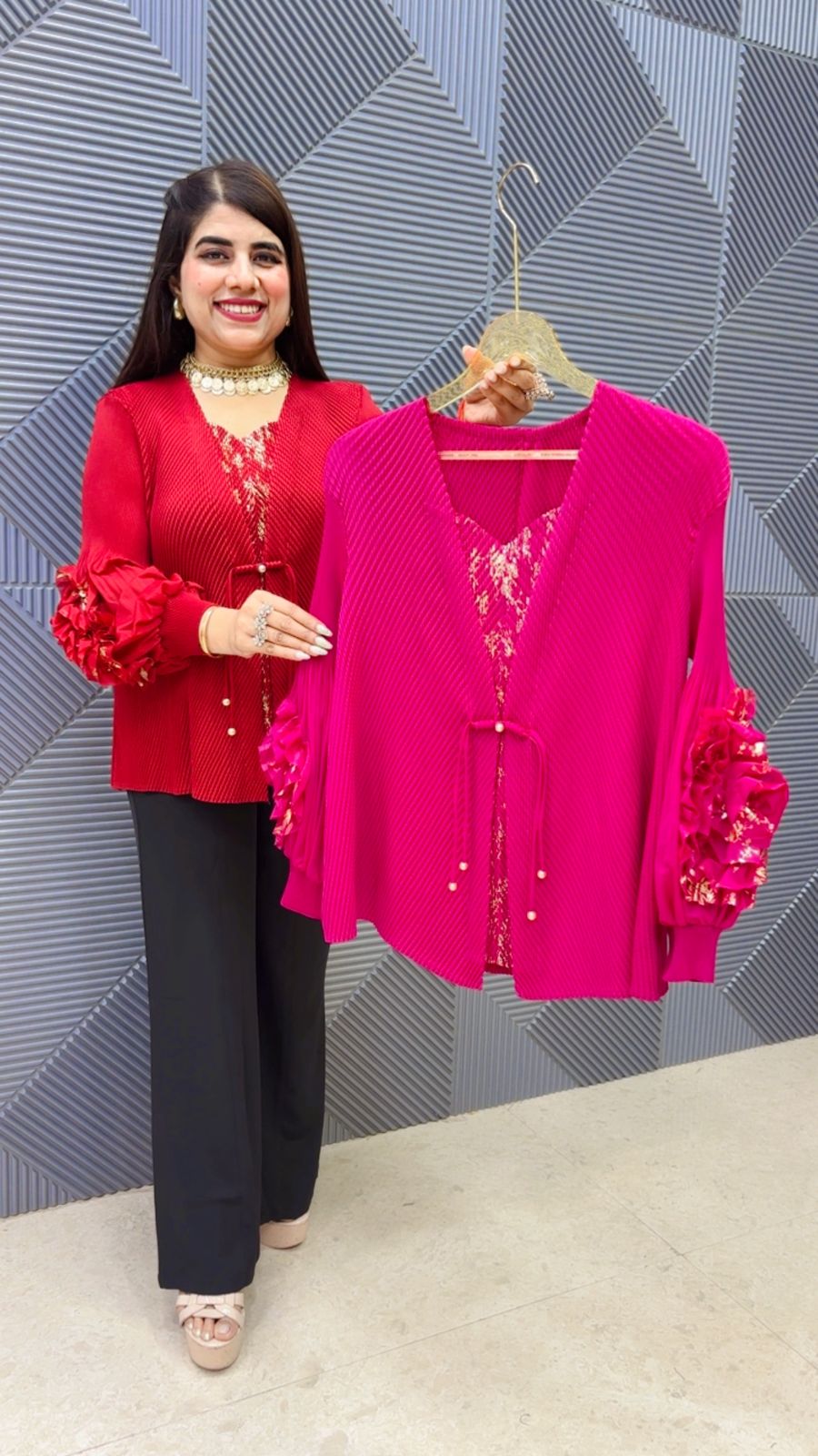 BEAUTIFUL WRINKLE TOP GGR4881 Girls Glitters