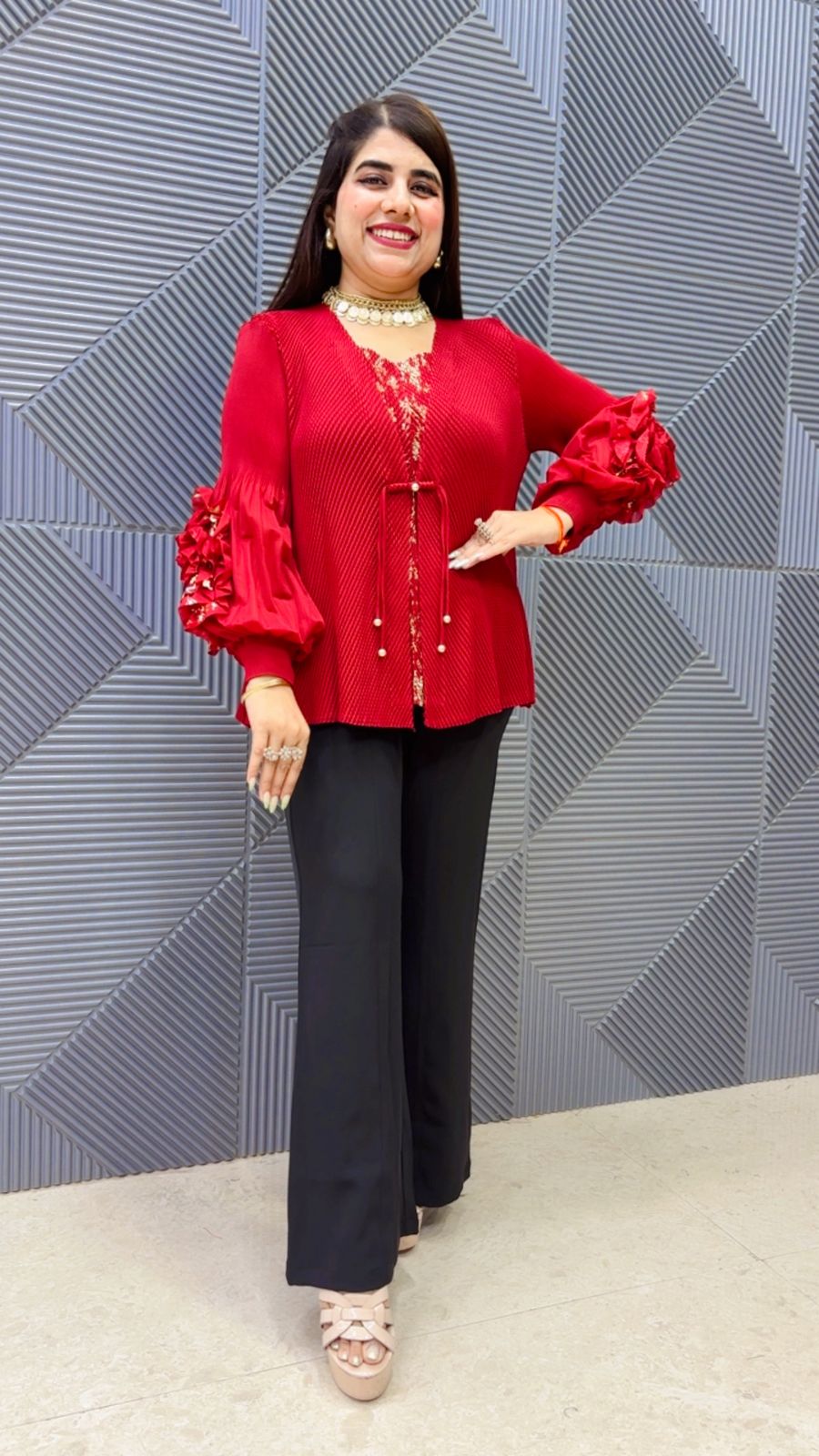 BEAUTIFUL WRINKLE TOP GGR4881 Girls Glitters