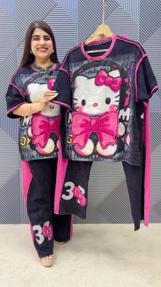 BEAUTIFUL CUTE CAT CORD SET GGR4894 Girls Glitters