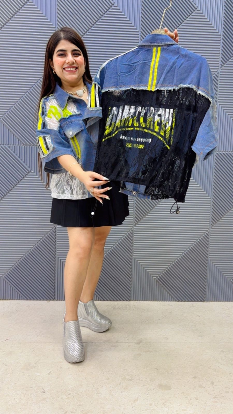 BEAUTIFUL DENIM SHIRT GGR4902 Girls Glitters
