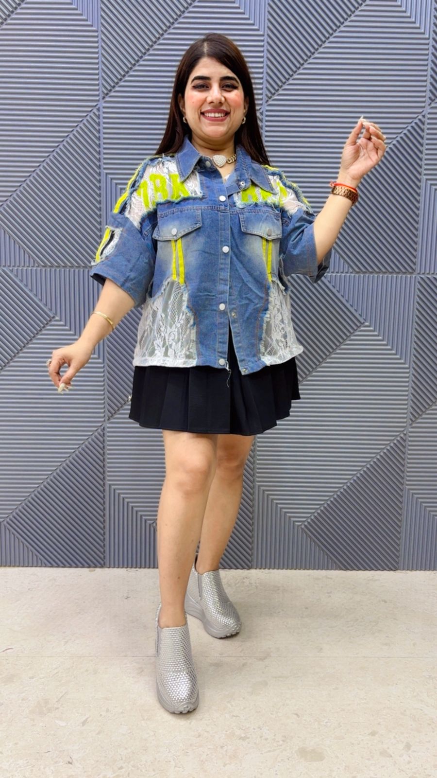 BEAUTIFUL DENIM SHIRT GGR4902 Girls Glitters