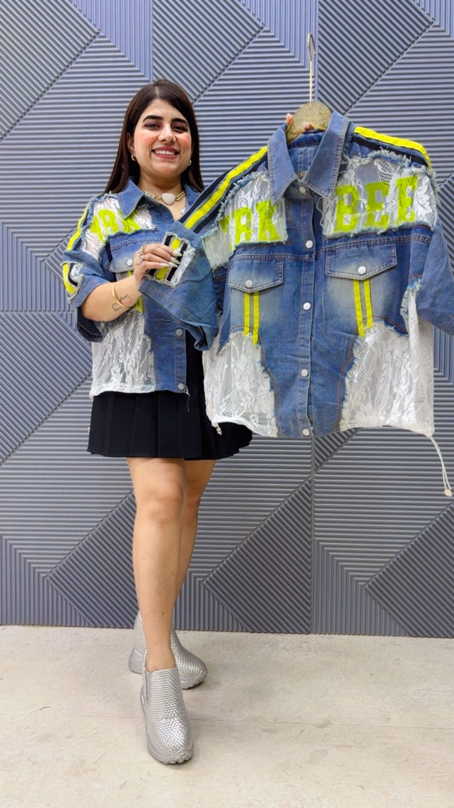 BEAUTIFUL DENIM SHIRT GGR4902 Girls Glitters