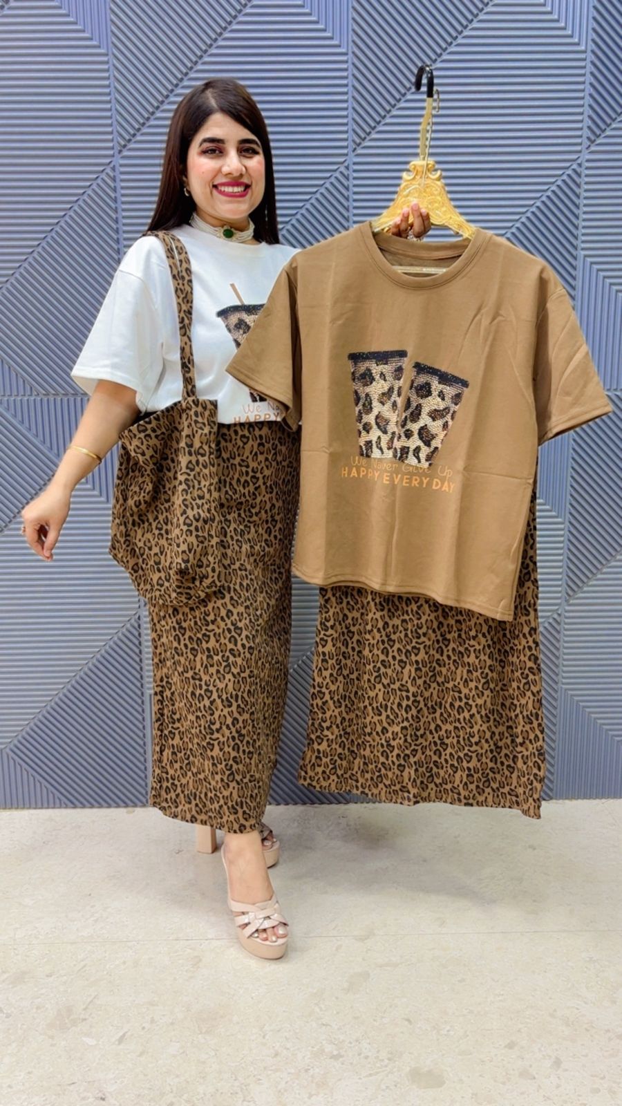 BEAUTIFUL SKIRT SET WITH BAG GGR4935 Girls Glitters