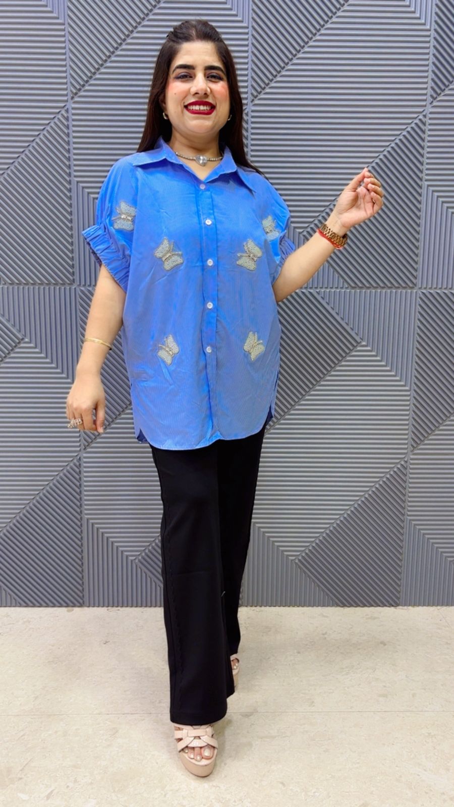 BEAUTIFUL SHIRT GGR4957 Girls Glitters