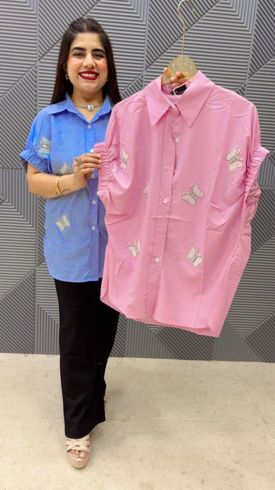BEAUTIFUL SHIRT GGR4957 Girls Glitters