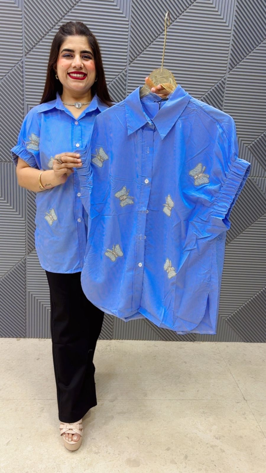 BEAUTIFUL SHIRT GGR4957 Girls Glitters