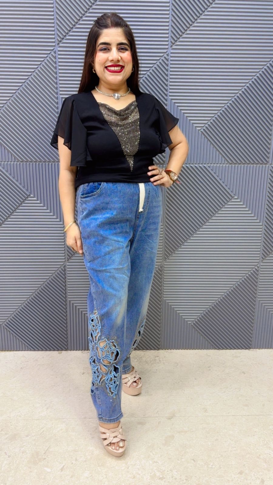 BEAUTIFUL DENIM JEANS GGR4961 Girls Glitters