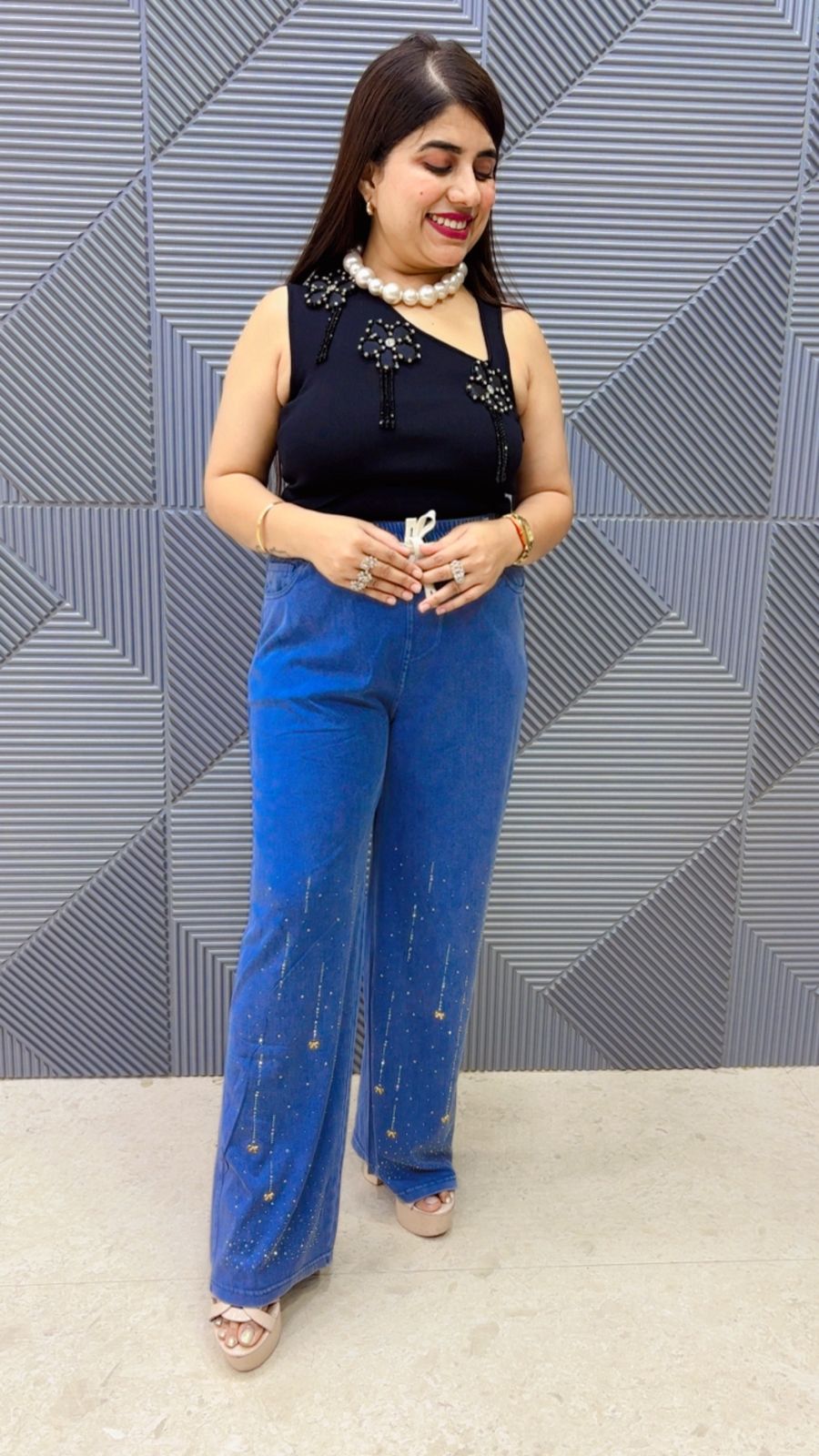 BEAUTIFUL DENIM BOTTOM GGR4974 Girls Glitters