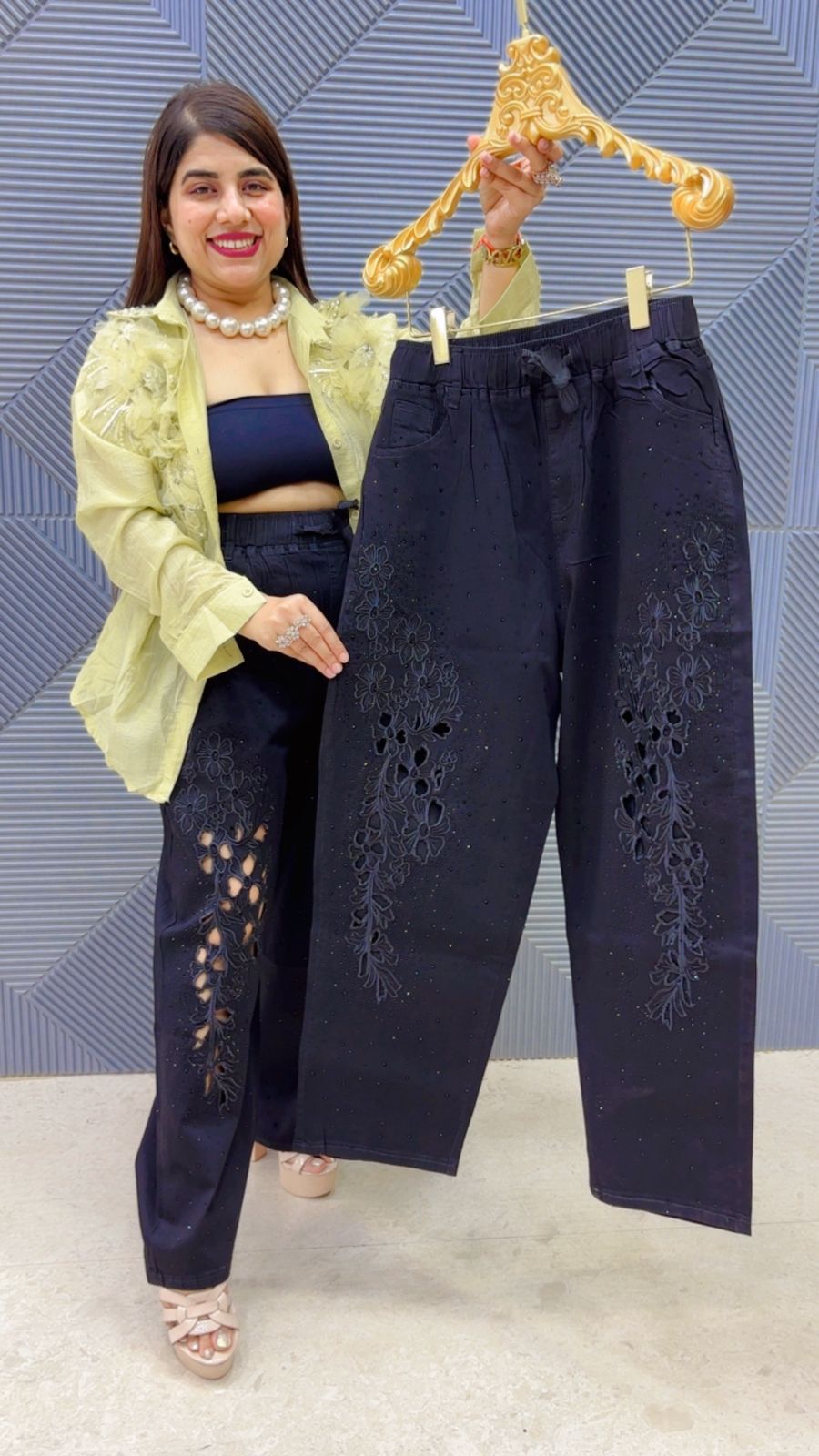 BEAUTIFUL JEANS BOTTOM GGR4978 Girls Glitters