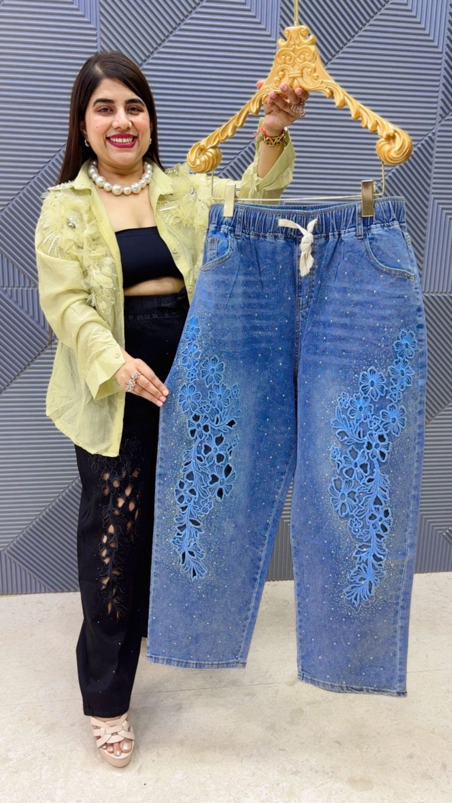 BEAUTIFUL JEANS BOTTOM GGR4978 Girls Glitters