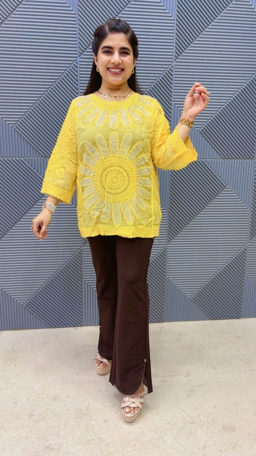 BEAUTIFUL SUNFLOWER TOP GGR4983 Girls Glitters