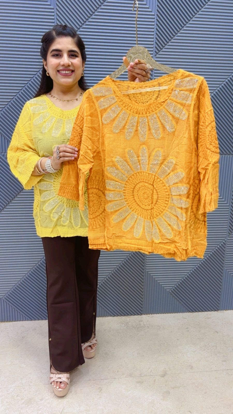 BEAUTIFUL SUNFLOWER TOP GGR4983 Girls Glitters