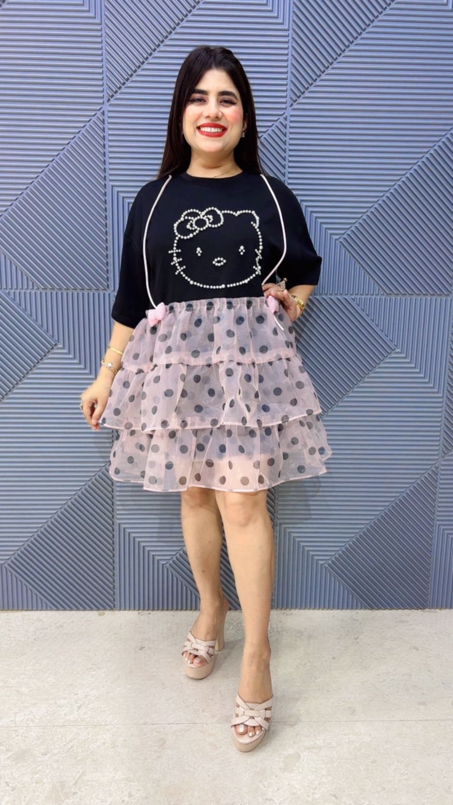BEAUTIFUL KITTY DRESS GGR4996 Girls Glitters