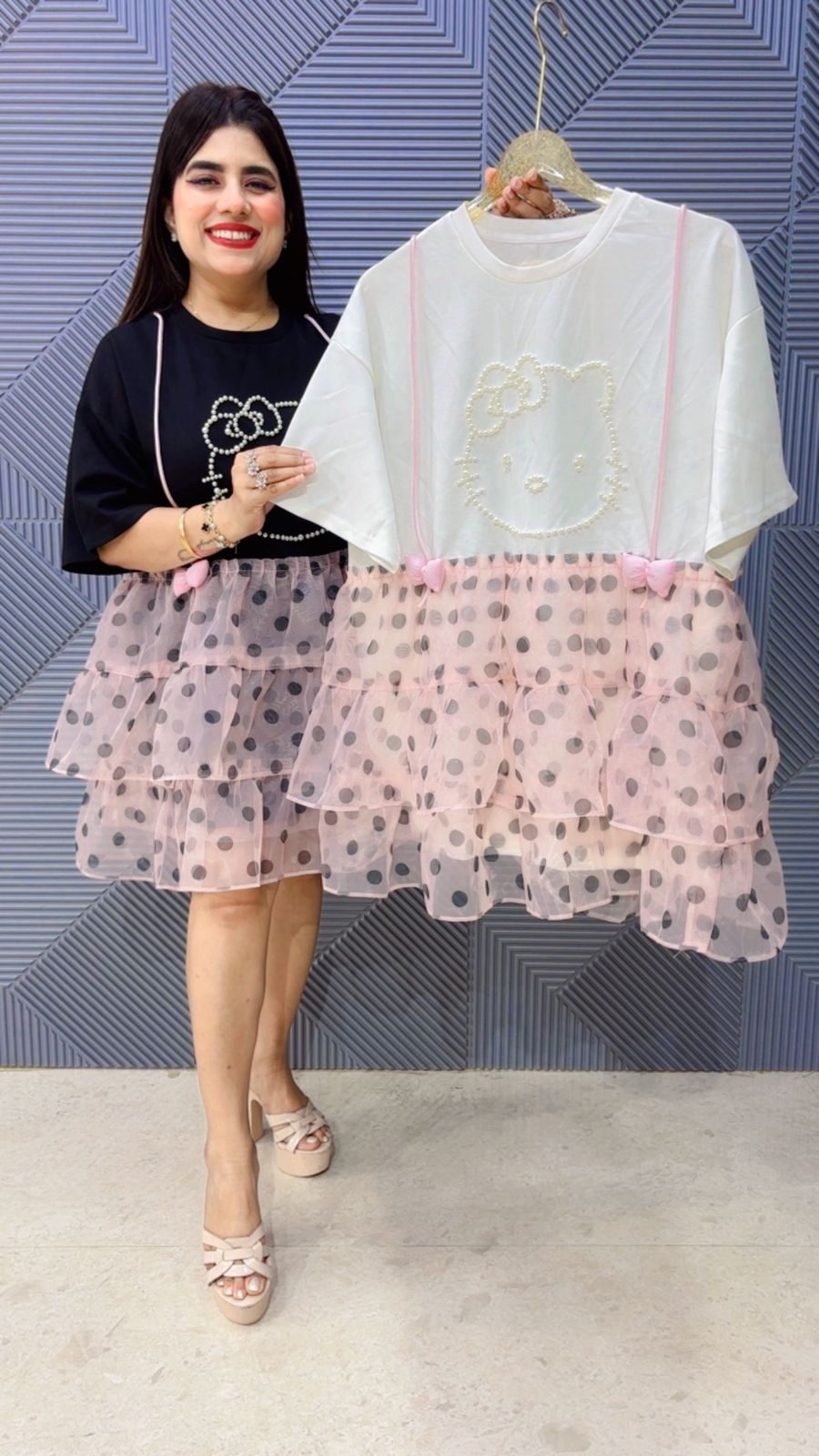 BEAUTIFUL KITTY DRESS GGR4996 Girls Glitters