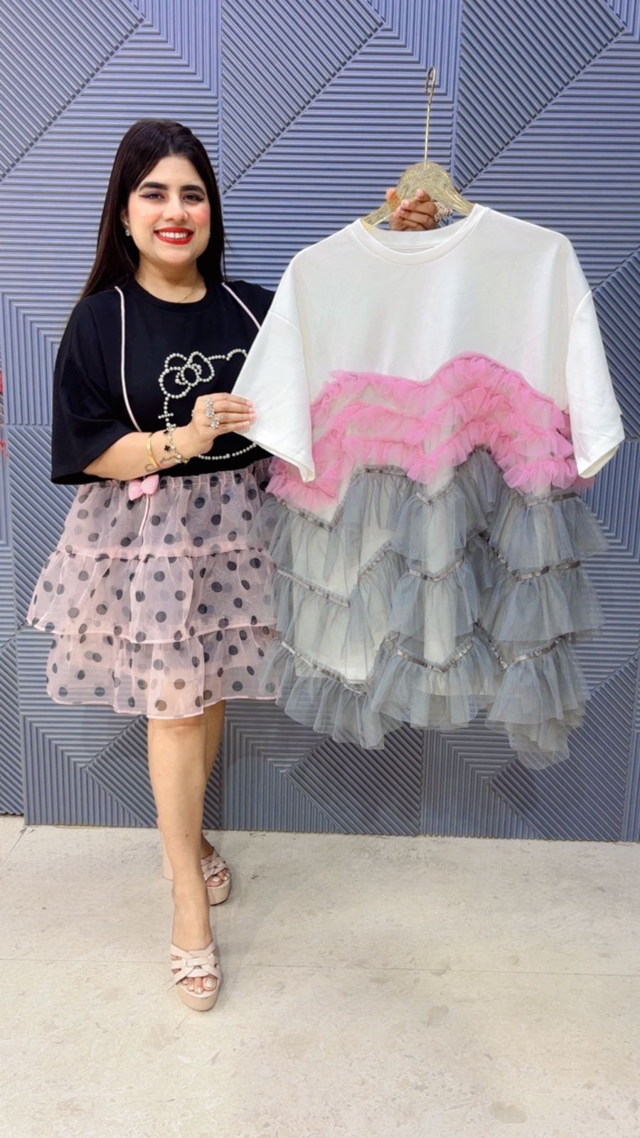 BEAUTIFUL PLAN  DRESS GGR4997 Girls Glitters