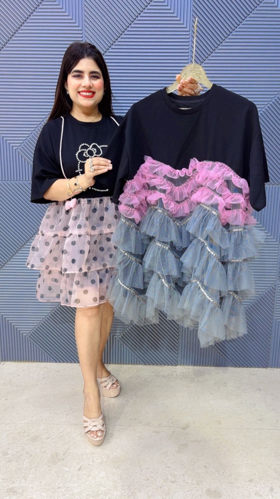 BEAUTIFUL PLAN  DRESS GGR4997 Girls Glitters