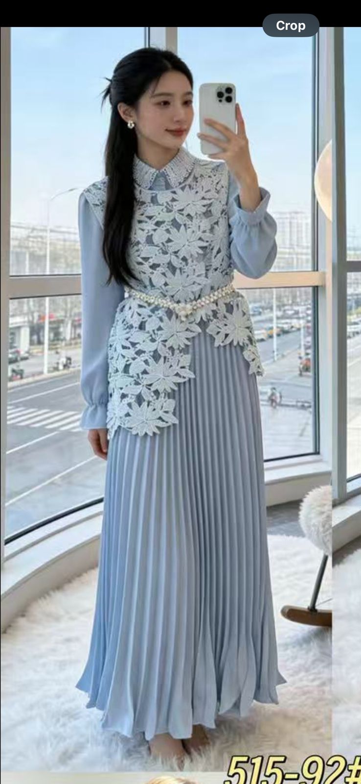 BEAUTIFUL DRESS WHIT BELT GGR5004 Girls Glitters