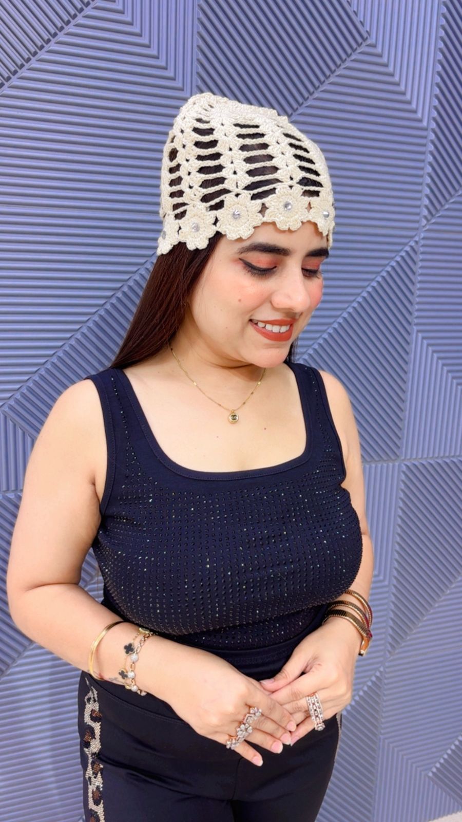 BEAUTIFUL CELEBRITY STONE WORK CAP GGR5006 Girls Glitters