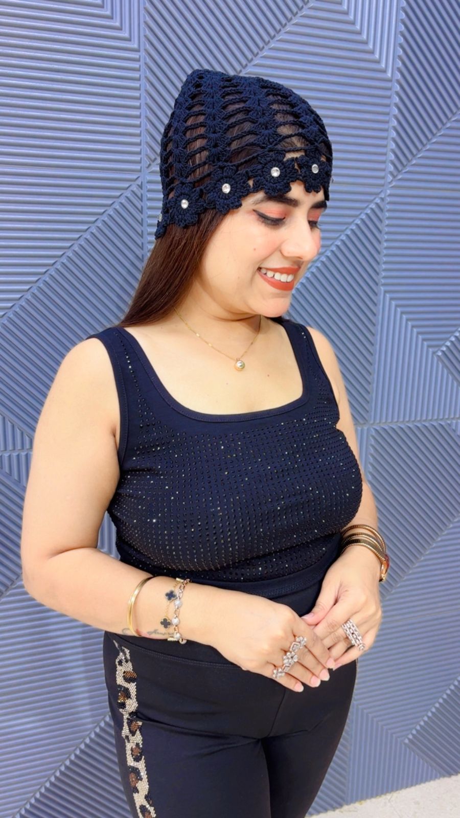 BEAUTIFUL CELEBRITY STONE WORK CAP GGR5006 Girls Glitters
