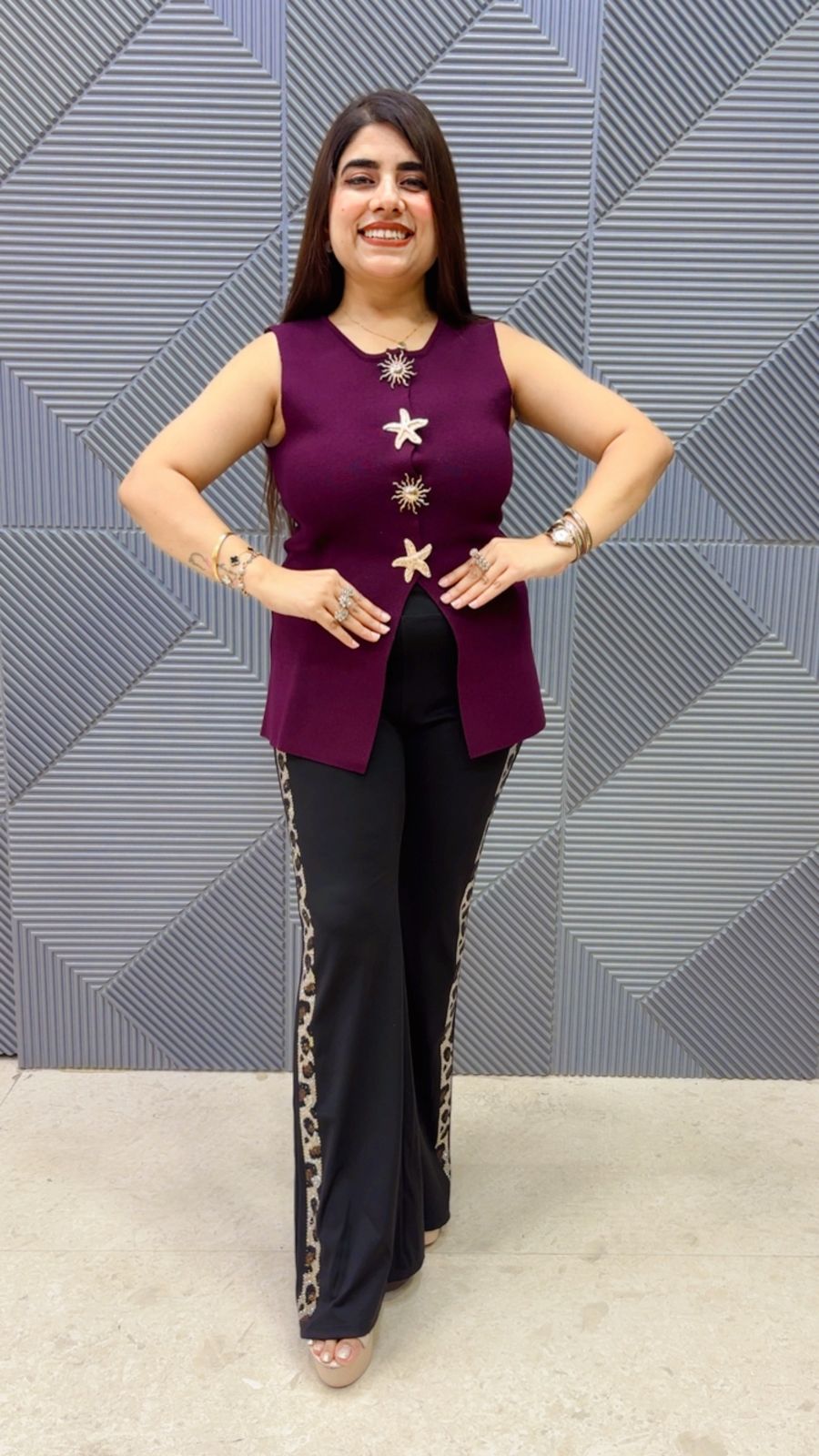 BEAUTIFUL CUT SLEEVE STAR FISH TOP WITH GGR5007 Girls Glitters