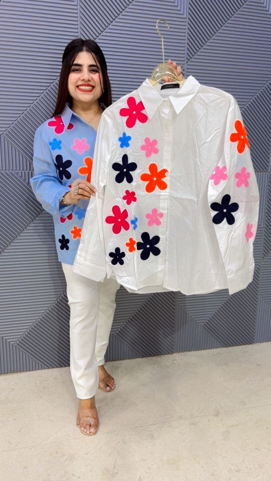 BEAUTIFUL FLOWER SHIRT GGR5032 Girls Glitters