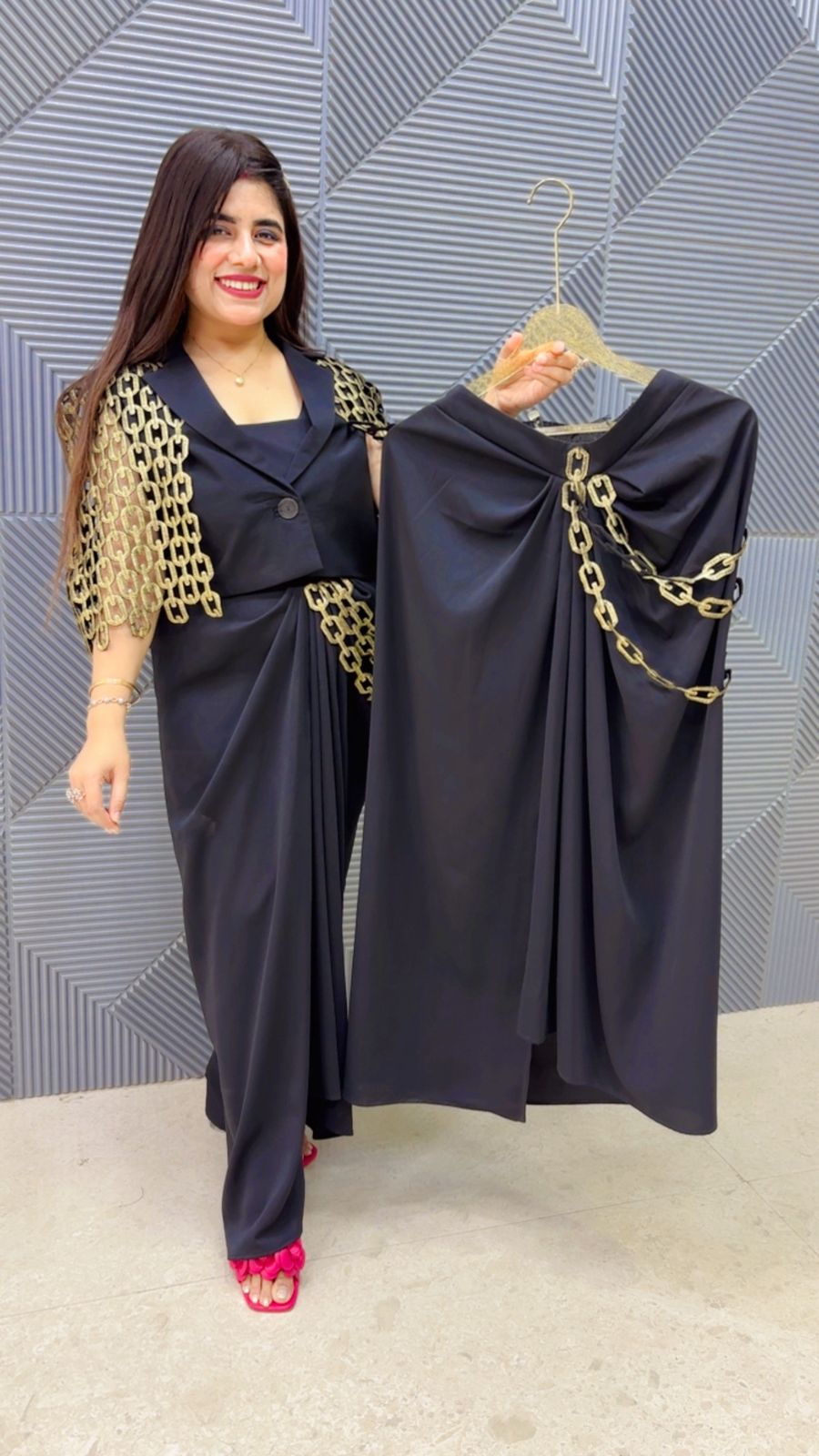 BEAUTIFUL INDO WESTERN 3 PIECE SET GGR5036 Girls Glitters