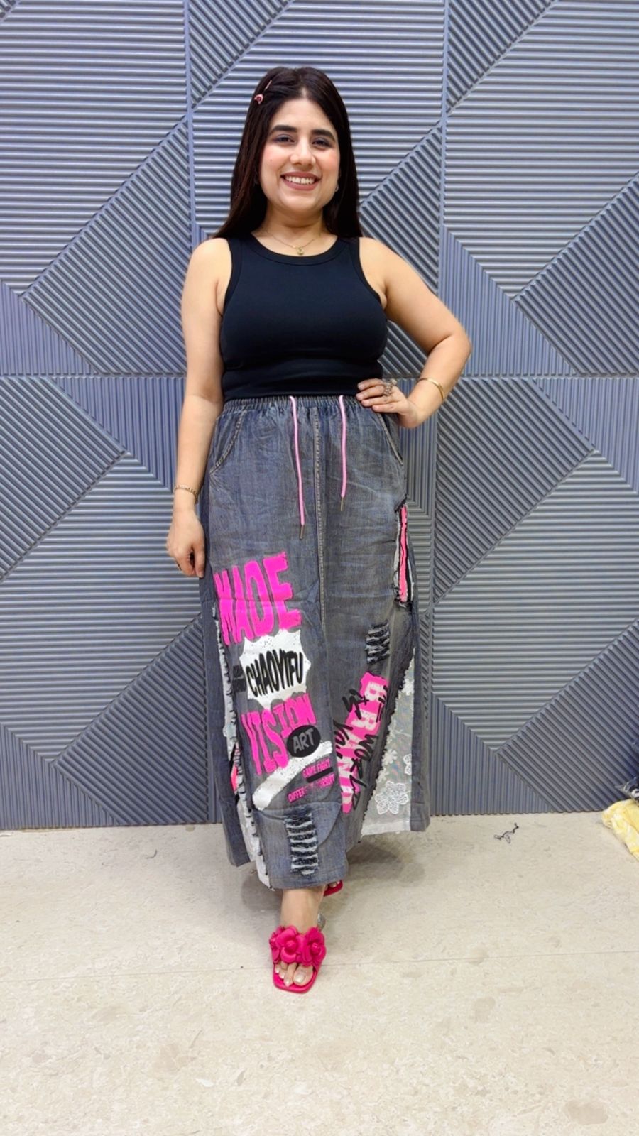 BEAUTIFUL DENIM PREMIUM SKIRT GGR5066 Girls Glitters