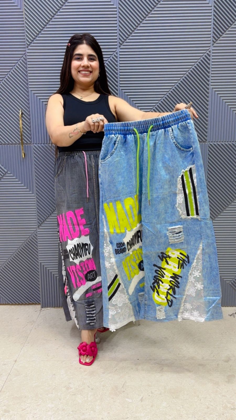 BEAUTIFUL DENIM PREMIUM SKIRT GGR5066 Girls Glitters