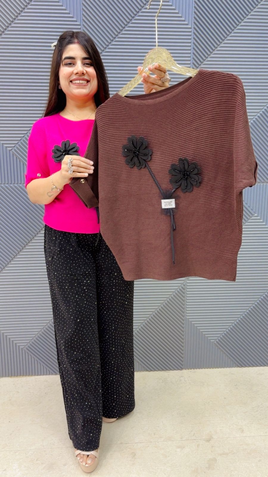 BEAUTIFUL FLOWER T-SHIRT GGR5086 Girls Glitters