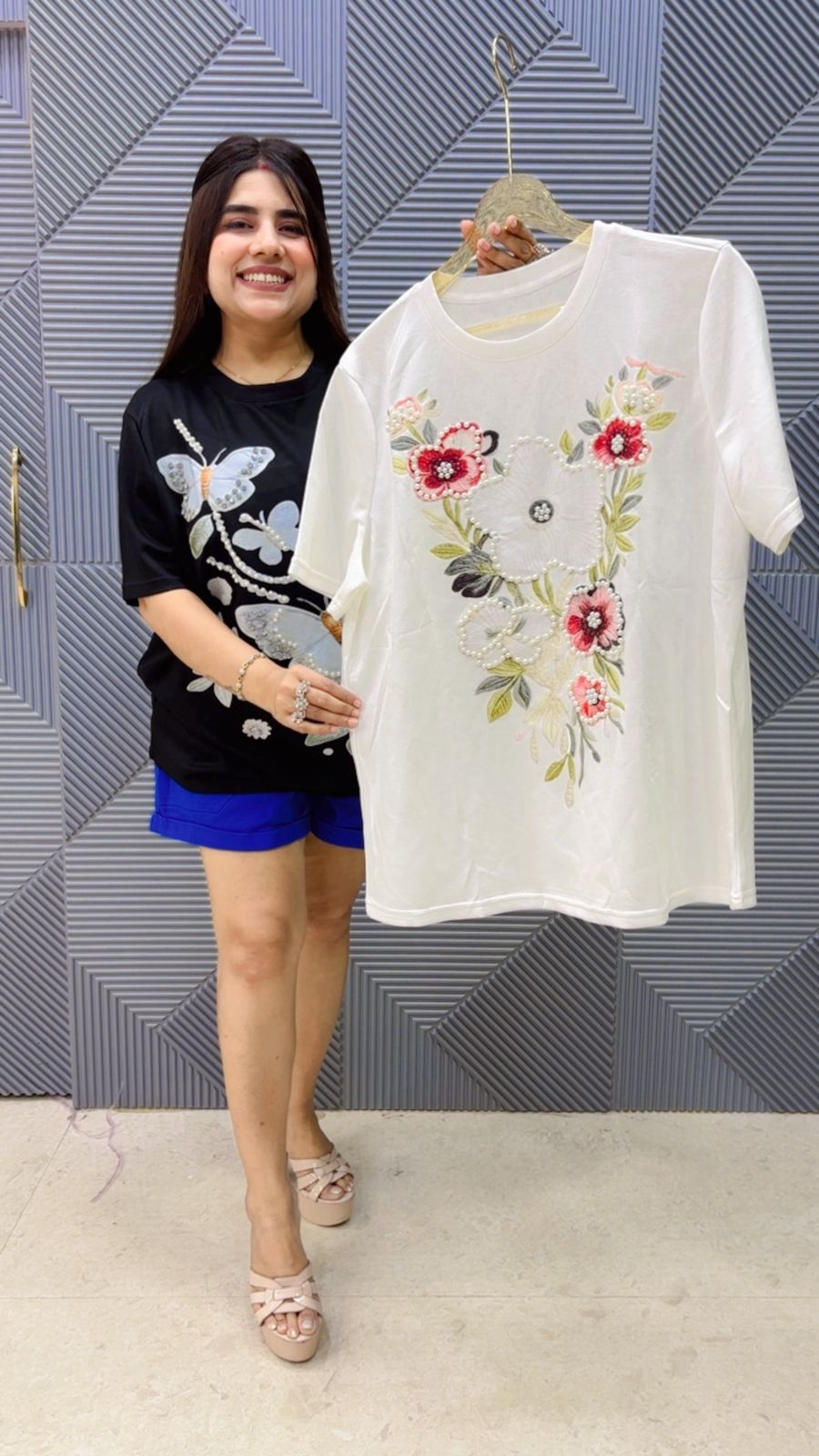 BEAUTIFUL PREMIUM DESIGNER T-SHIRT GGR5072 Girls Glitters